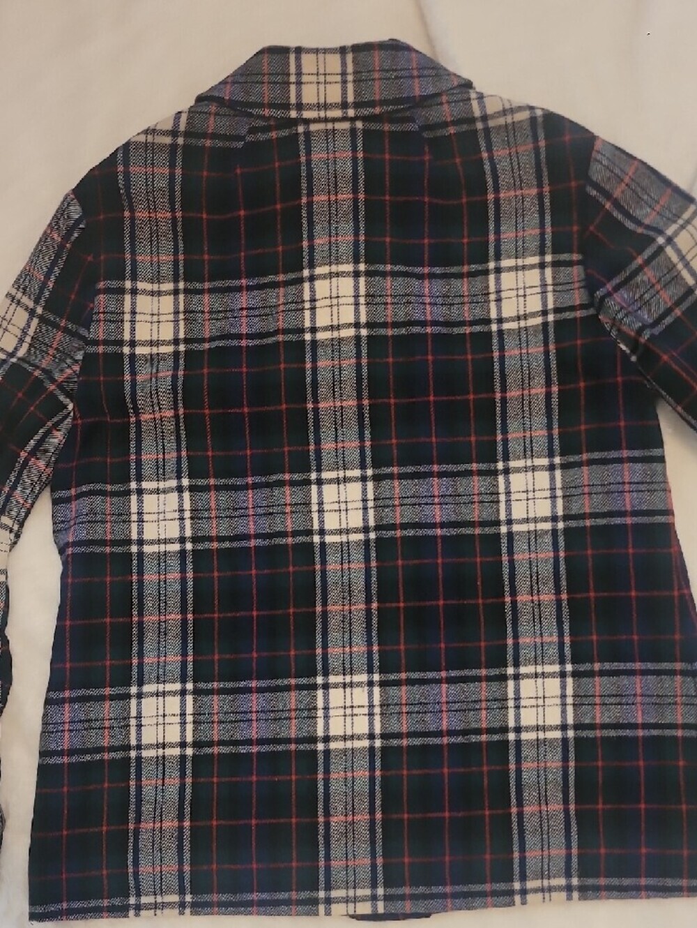 Pendleton Navy, Cream & Red Plaid Button Jacket - Picture 7 of 7